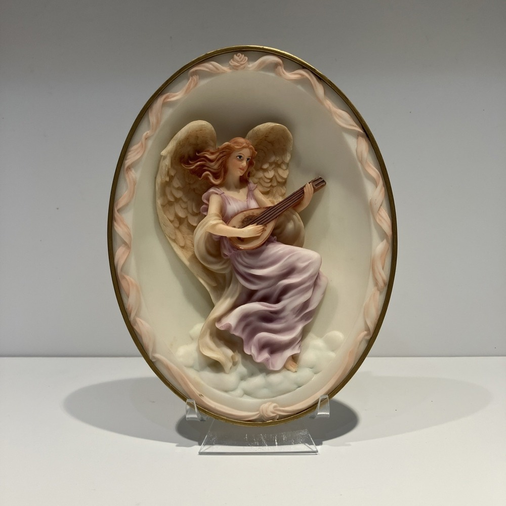 Seraphim Classic Wall Plaque 7.5" Angel Lydia Winged Poet 1996 By Roman A3783